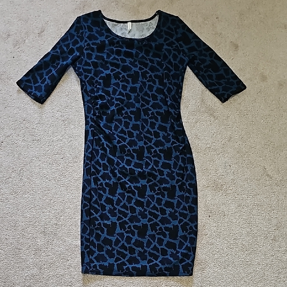 Pinkblush Maternity Elegant Blue Patterned Dress